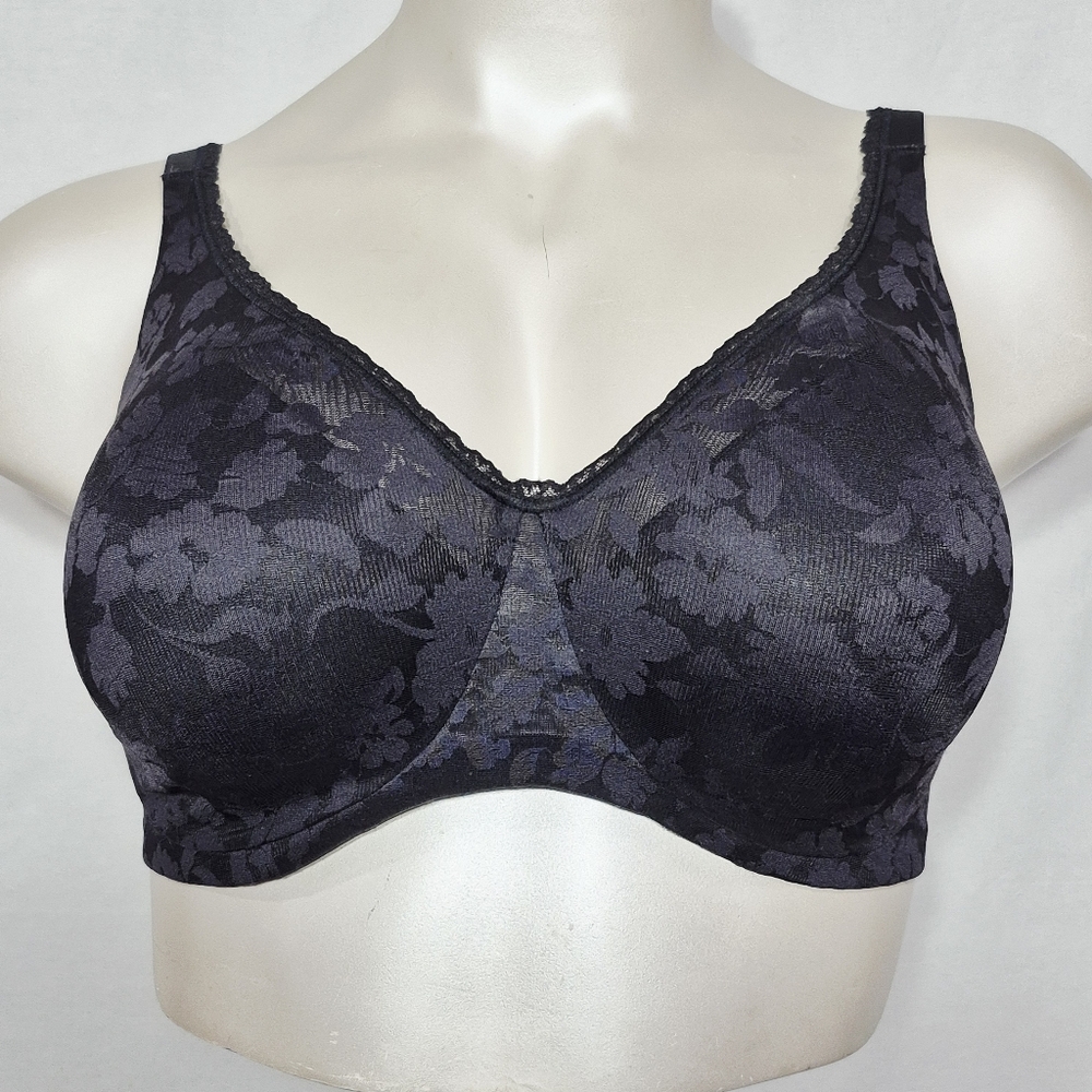38DDD Bali DF6590 6590 Passion for Comfort Smooth Lace Underwire Bra Black‎ - Picture 2 of 7